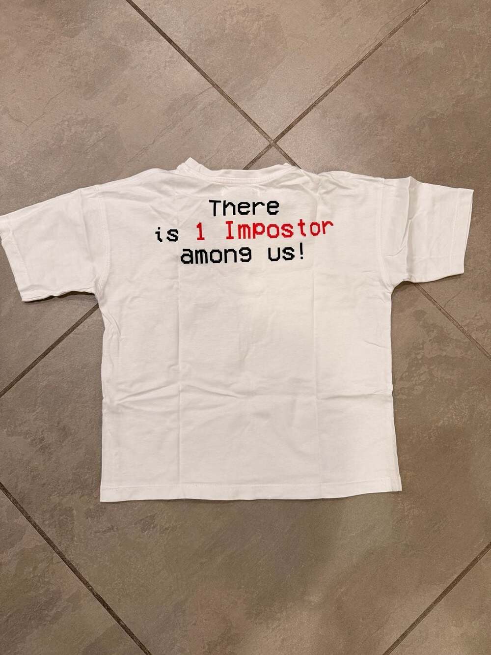 Zara Kids Among Us "Impostor" Graphic T-Shirt Size 8 - Picture 5 of 5